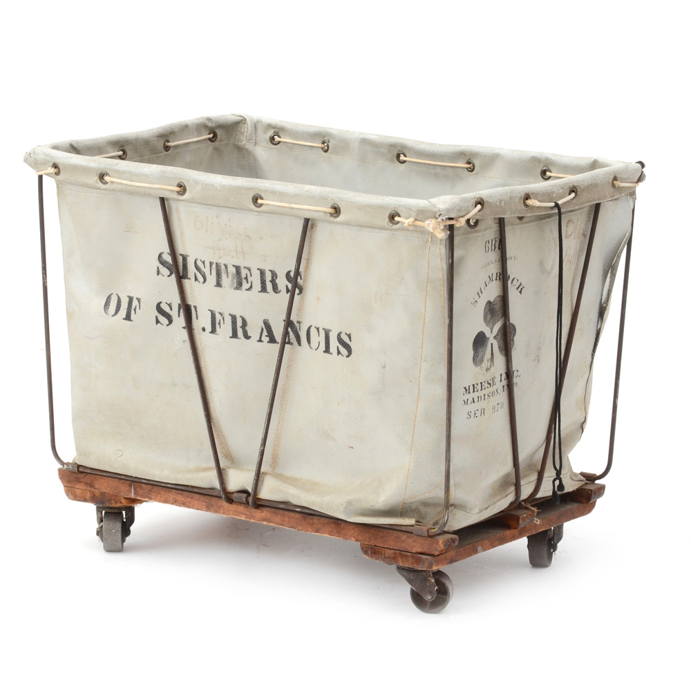 Sisters of St. Francis Rolling Hamper Basket