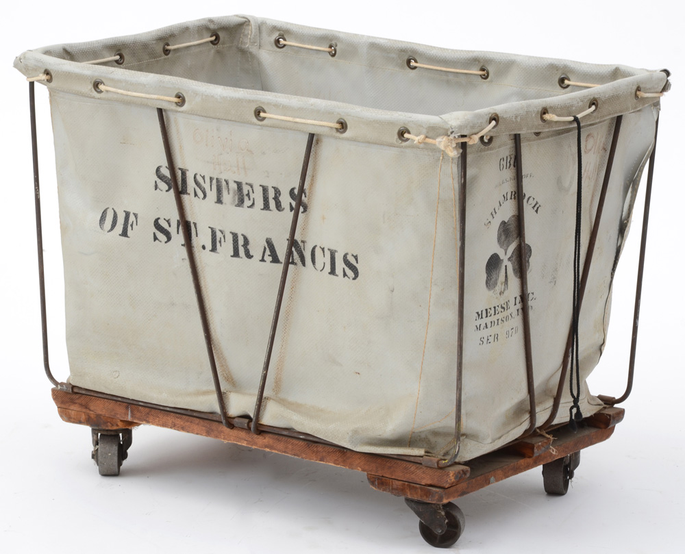 Sisters of St. Francis Rolling Hamper Basket