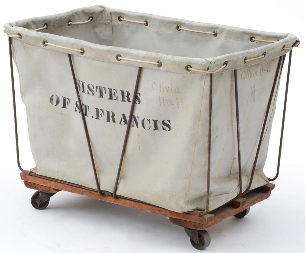 Sisters of St. Francis Rolling Hamper Basket