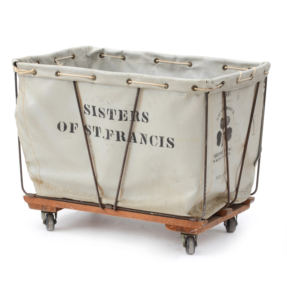 Sisters of St. Francis Rolling Hamper Basket