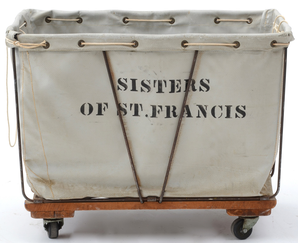 Sisters of St. Francis Rolling Hamper Basket