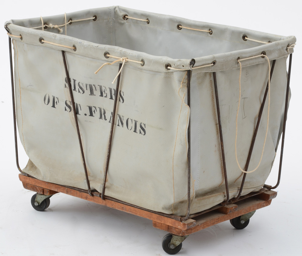 Sisters of St. Francis Rolling Hamper Basket