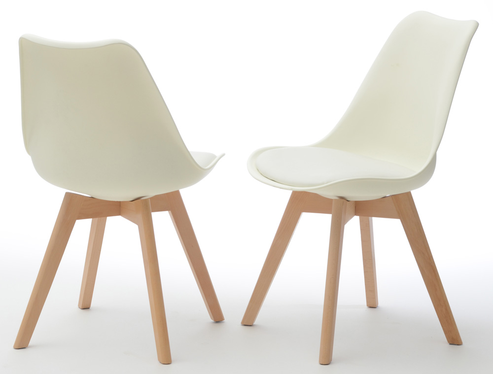Pair of Modern Style Molded Plastic Side Chairs