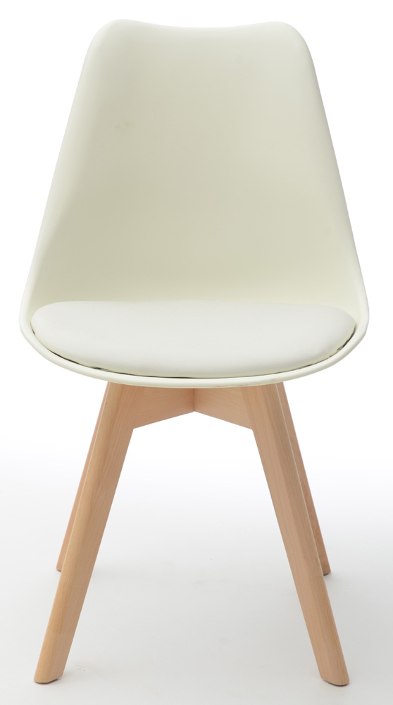 Pair of Modern Style Molded Plastic Side Chairs