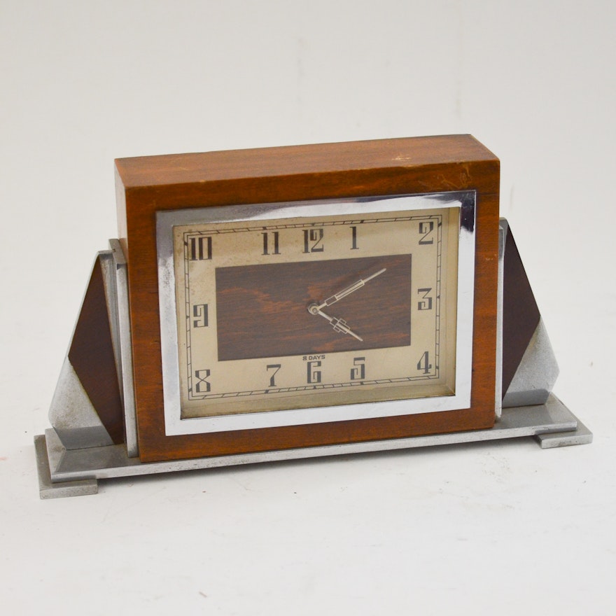 Art Deco Style 8-Day Shelf Clock