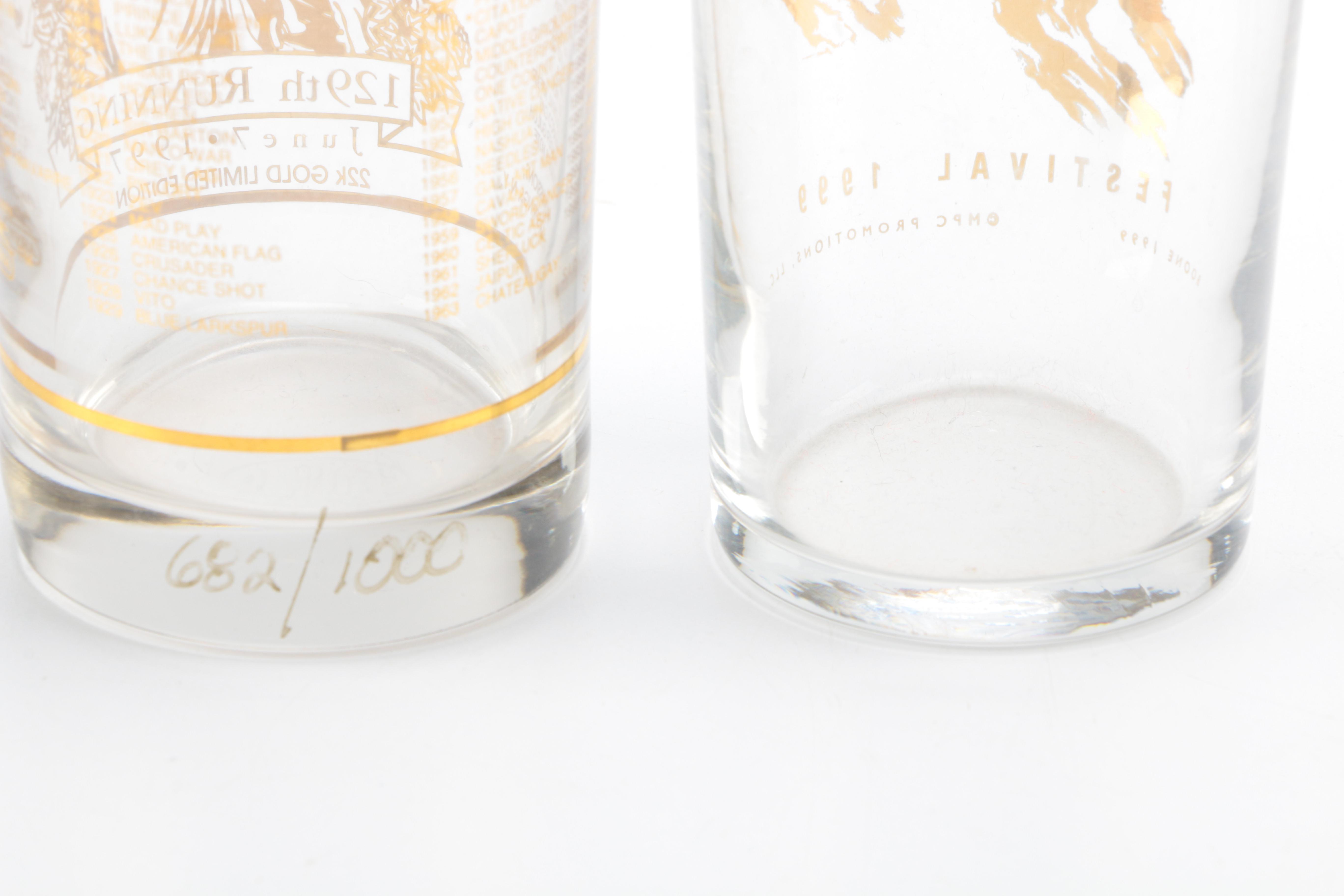 Limited Edition Kentucky Derby and Belmont Stakes Glasses
