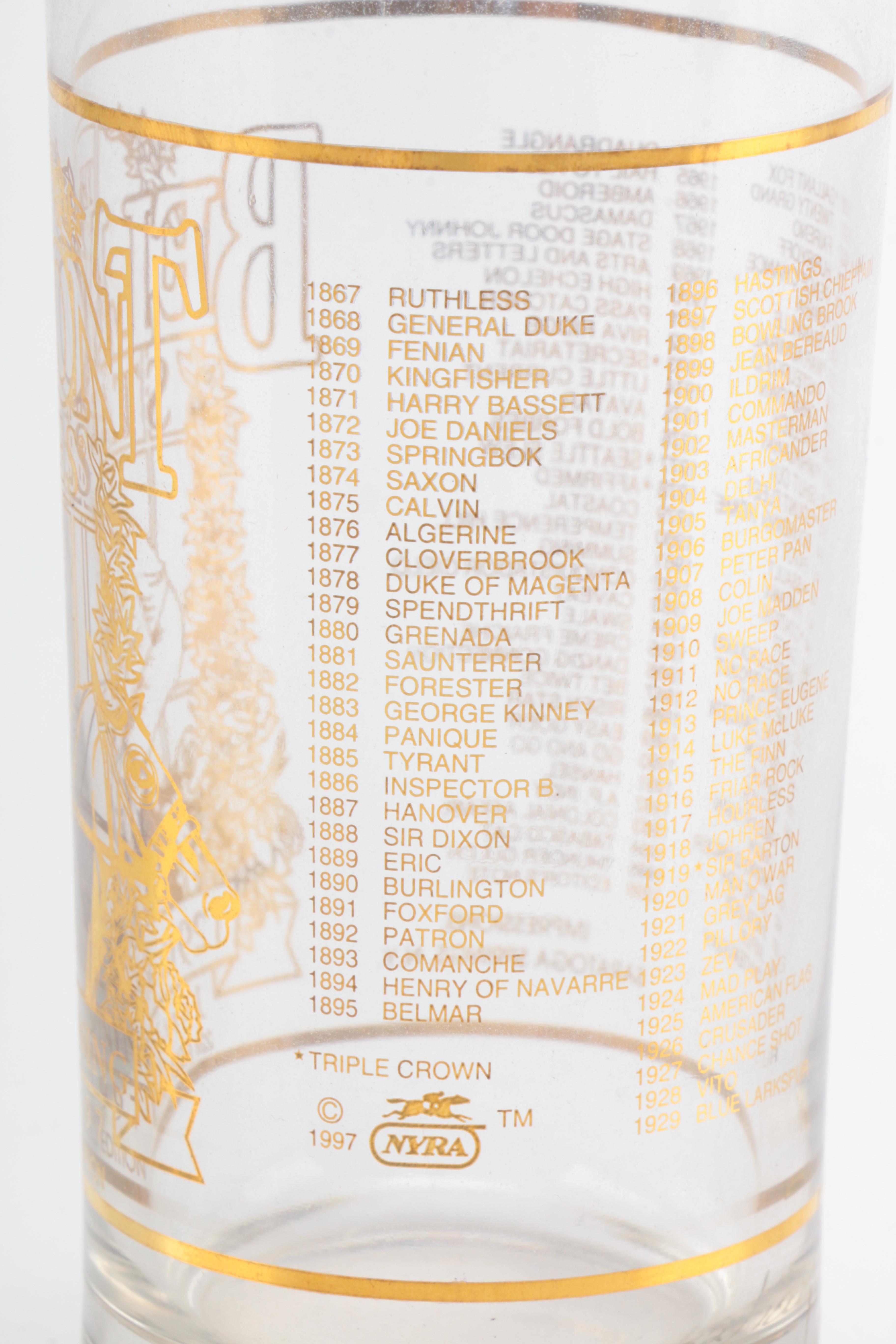 Limited Edition Kentucky Derby and Belmont Stakes Glasses