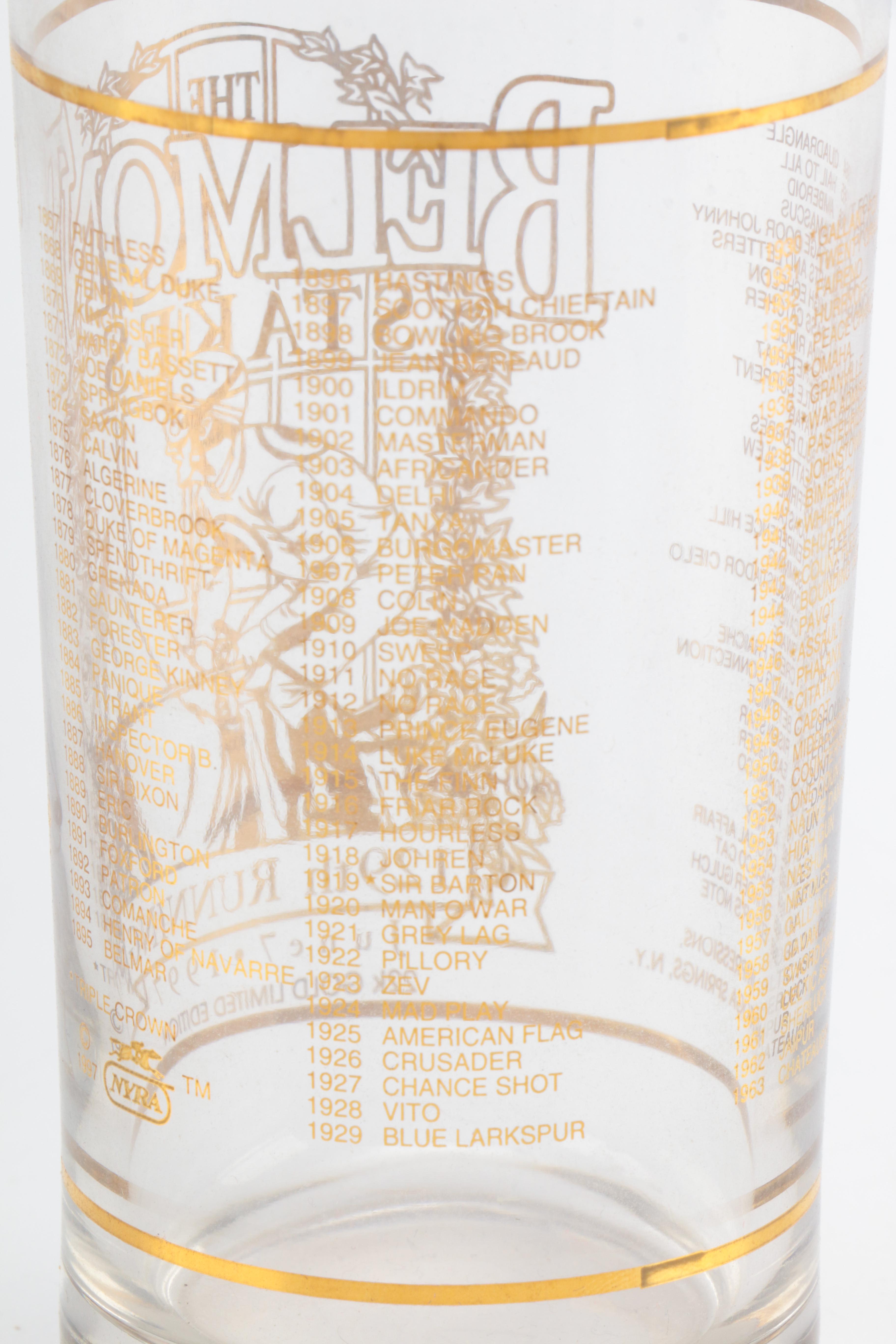 Limited Edition Kentucky Derby and Belmont Stakes Glasses