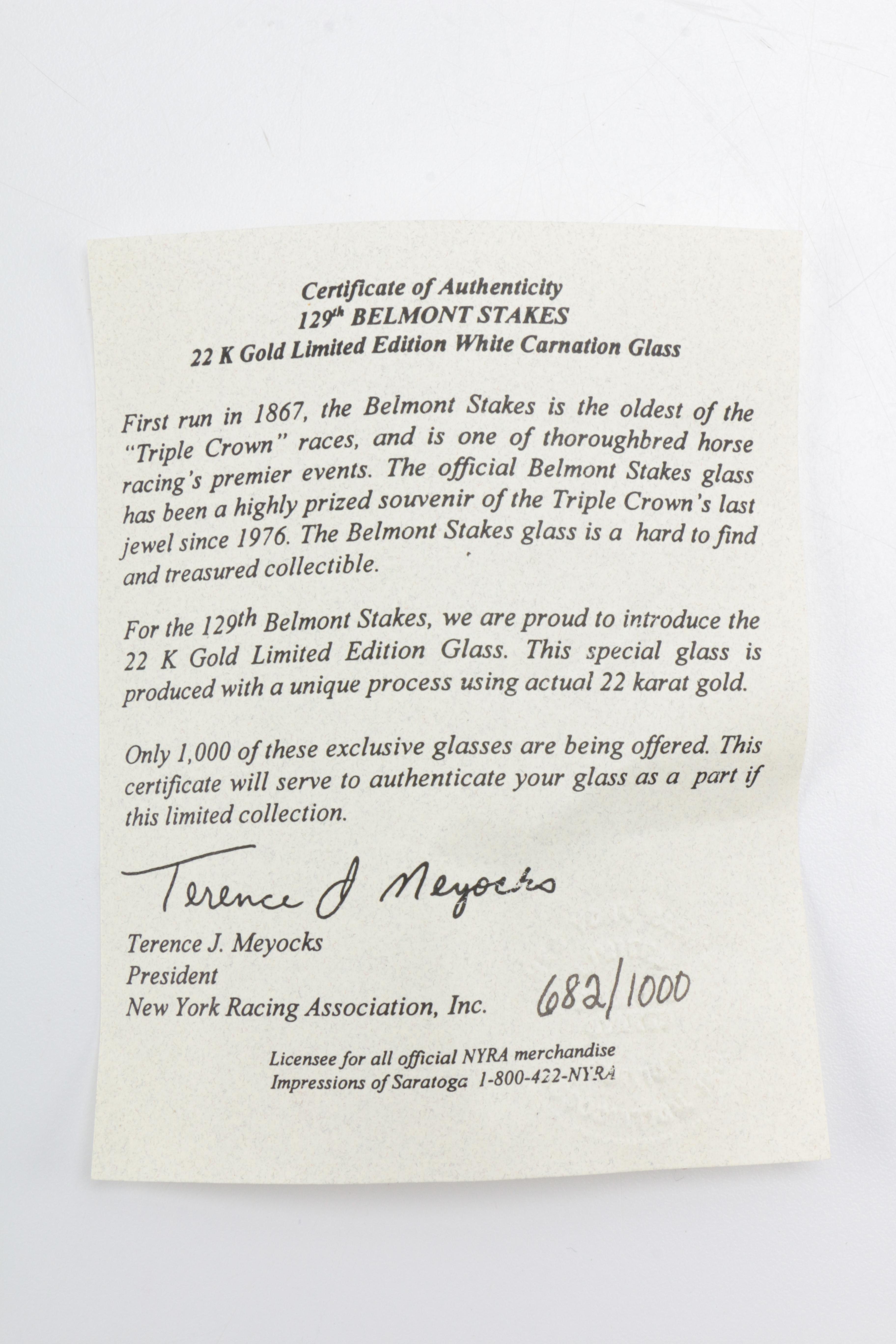 Limited Edition Kentucky Derby and Belmont Stakes Glasses