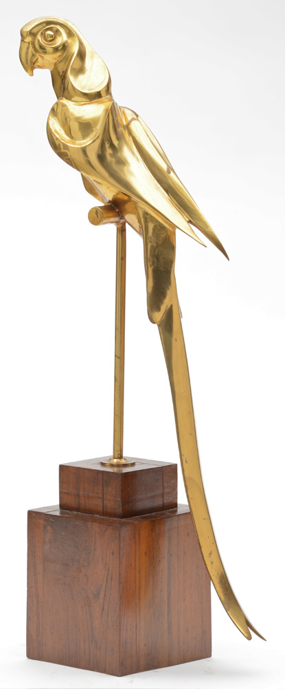 Solid Brass McCaw Figure on Walnut Base