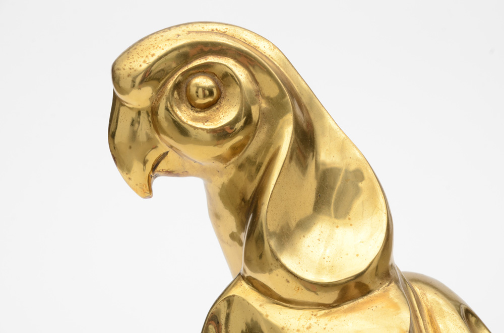 Solid Brass McCaw Figure on Walnut Base