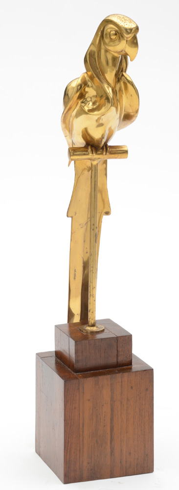 Solid Brass McCaw Figure on Walnut Base