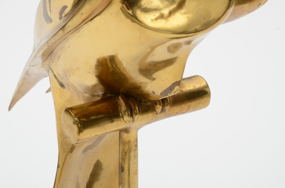 Solid Brass McCaw Figure on Walnut Base