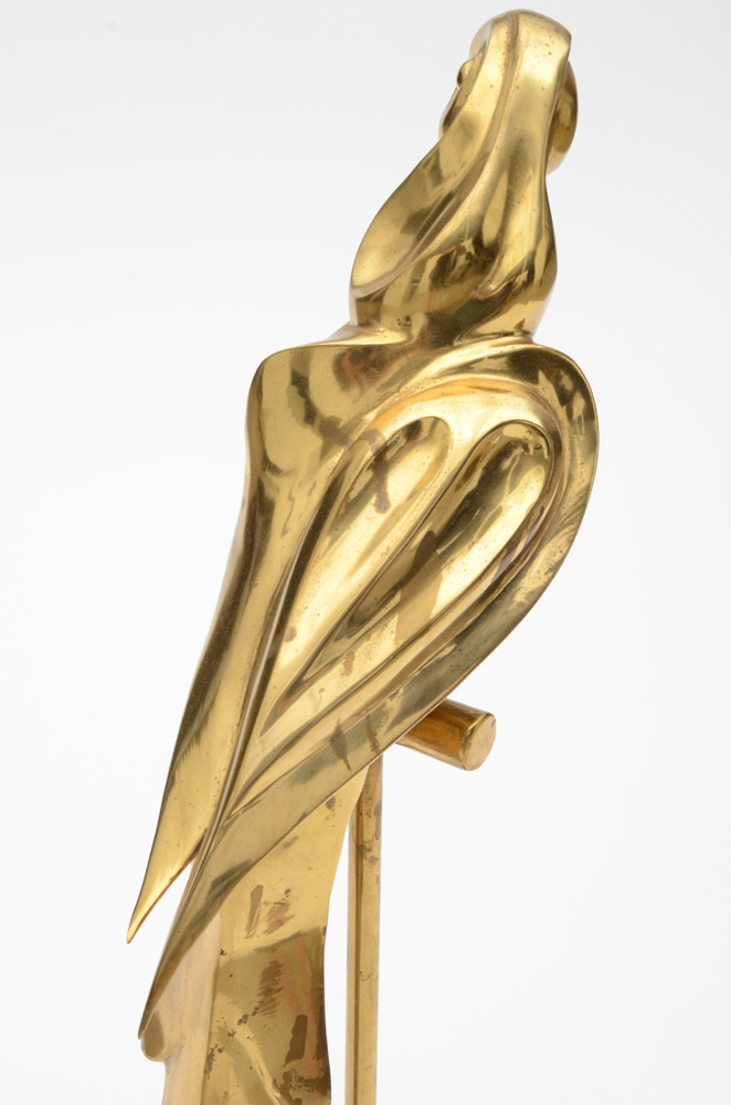 Solid Brass McCaw Figure on Walnut Base