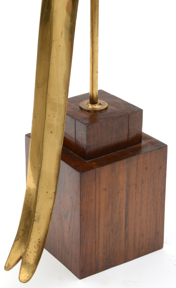 Solid Brass McCaw Figure on Walnut Base