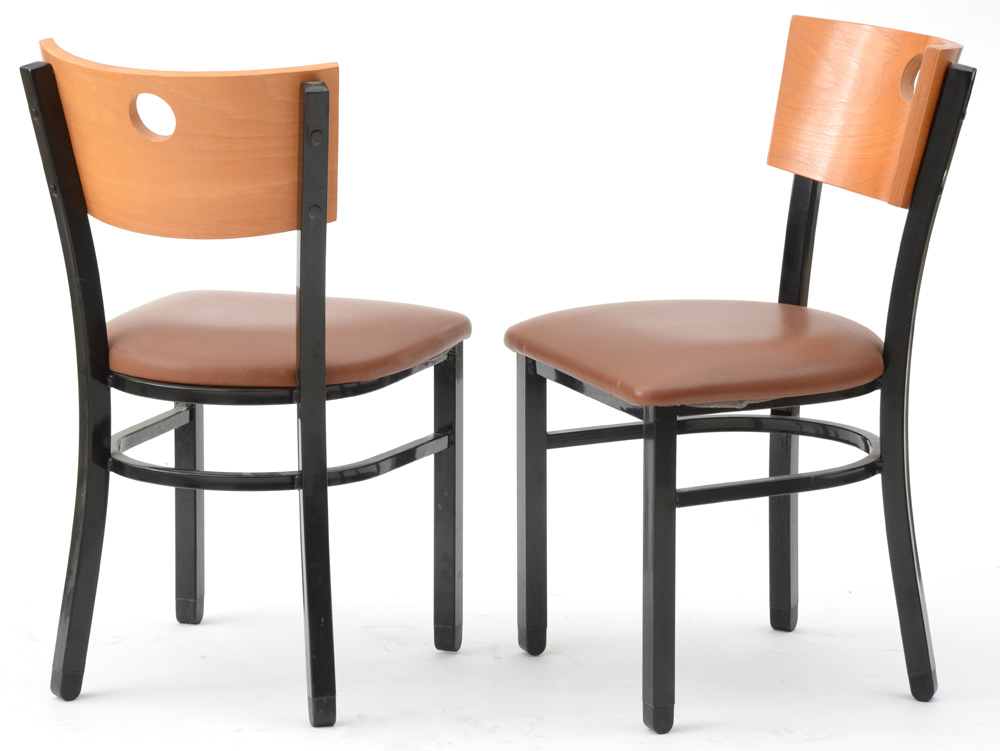 Pair of Contemporary Laminated Side Chairs by Falcon Products