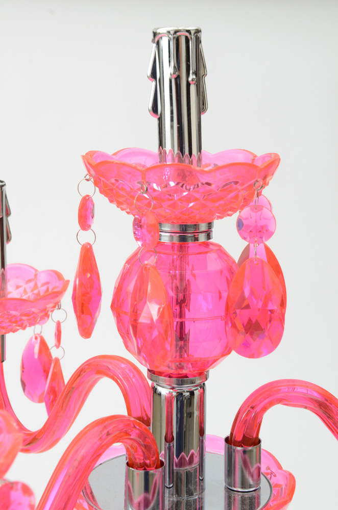 Pink Glass Floor Lamp