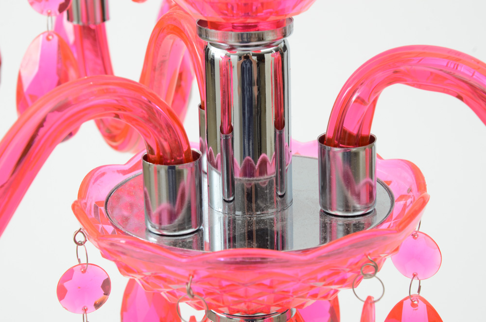 Pink Glass Floor Lamp