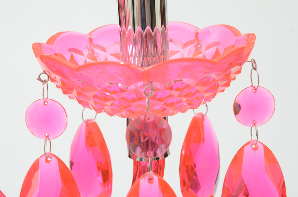 Pink Glass Floor Lamp