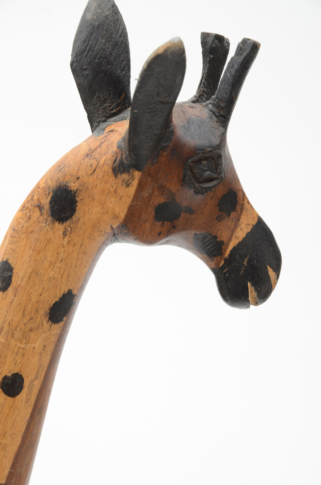 Carved Wood Giraffe Sculptures