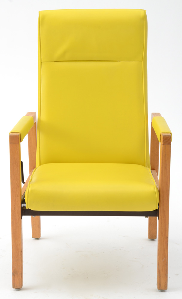 Yellow Vinyl High Back Office Chair