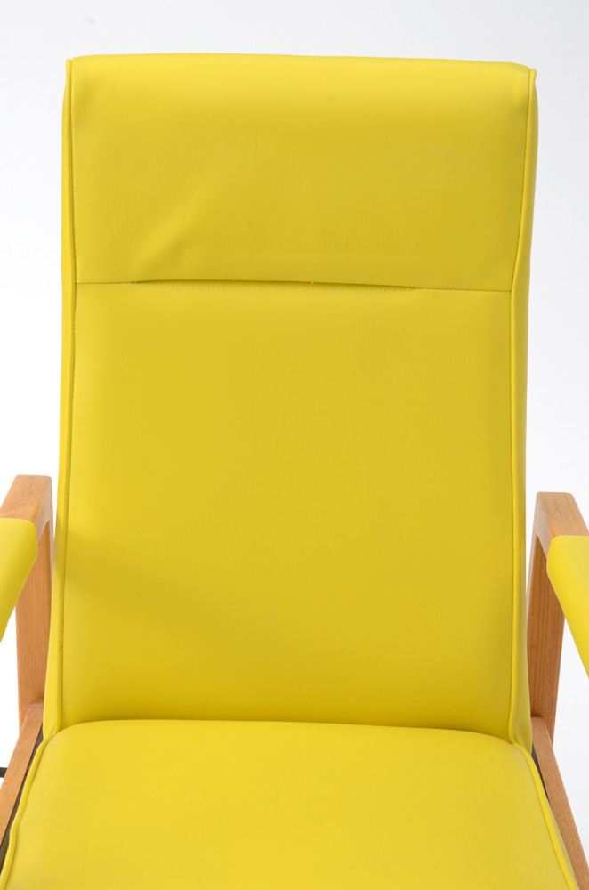 Yellow Vinyl High Back Office Chair