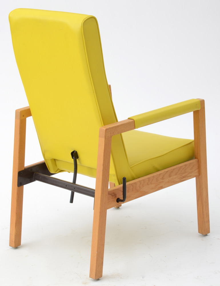 Yellow Vinyl High Back Office Chair
