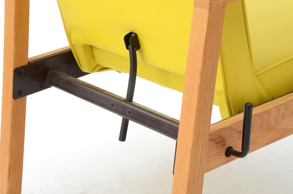 Yellow Vinyl High Back Office Chair