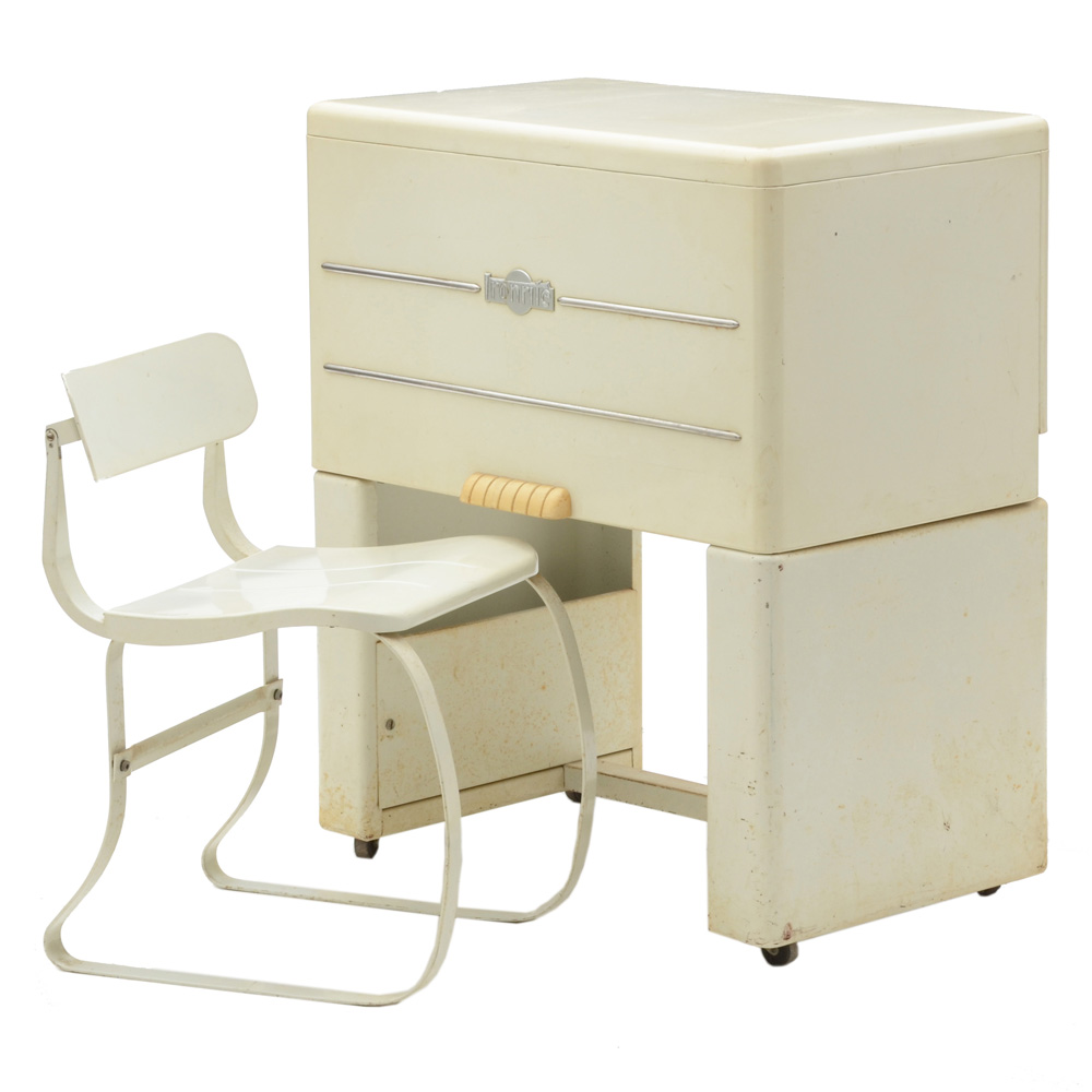 Vintage Ironrite Machine with Original Chair