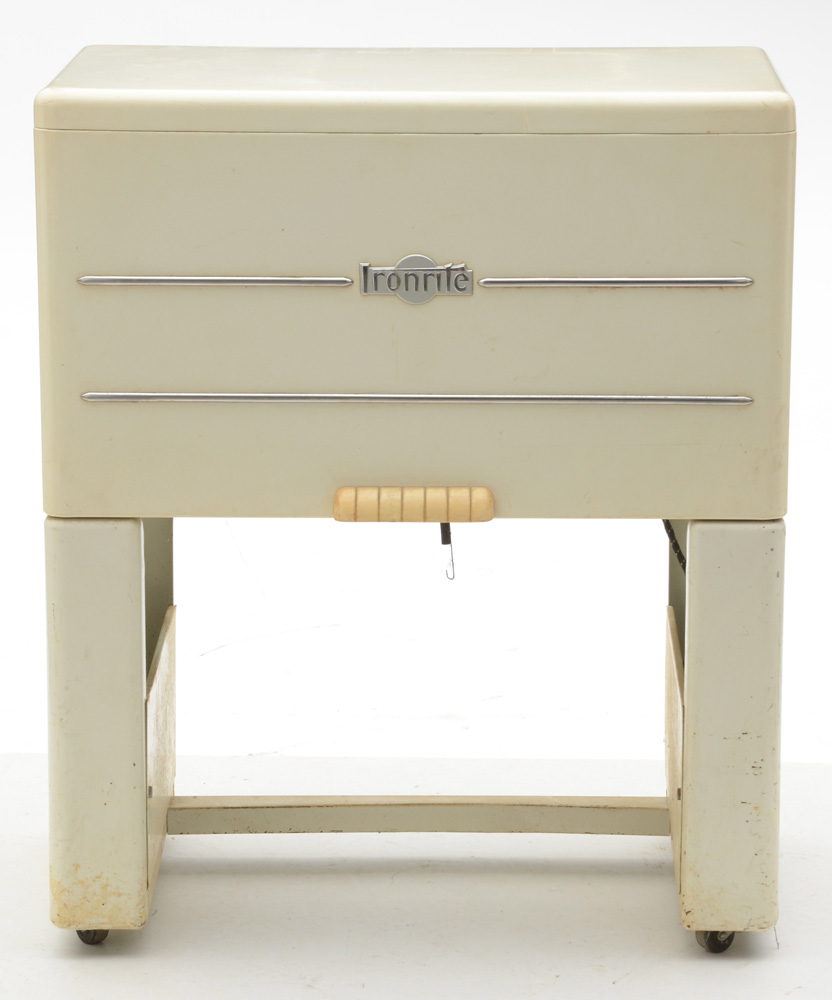 Vintage Ironrite Machine with Original Chair