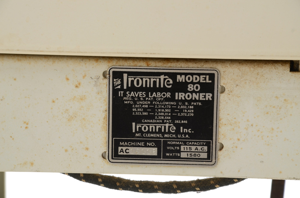 Vintage Ironrite Machine with Original Chair