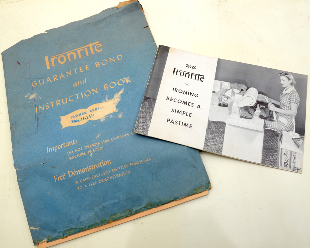 Vintage Ironrite Machine with Original Chair