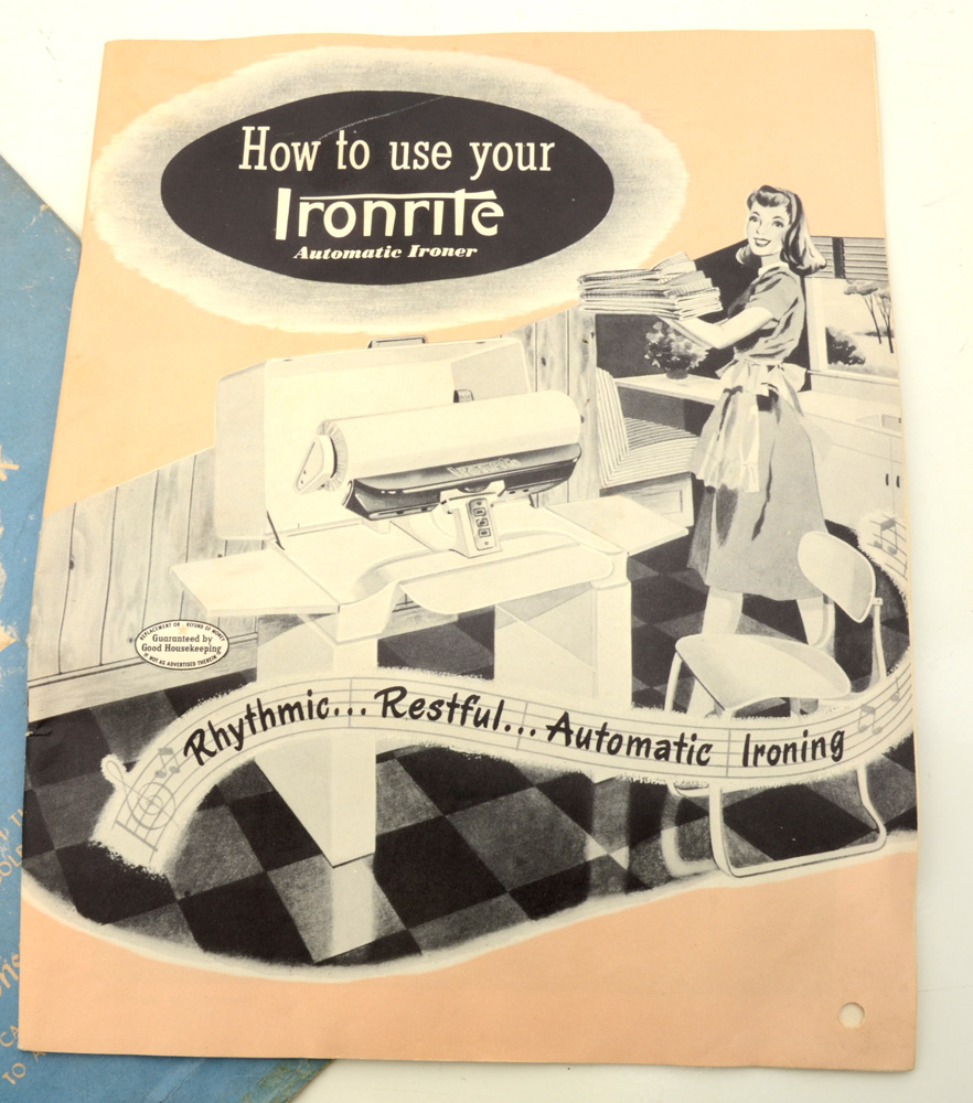 Vintage Ironrite Machine with Original Chair