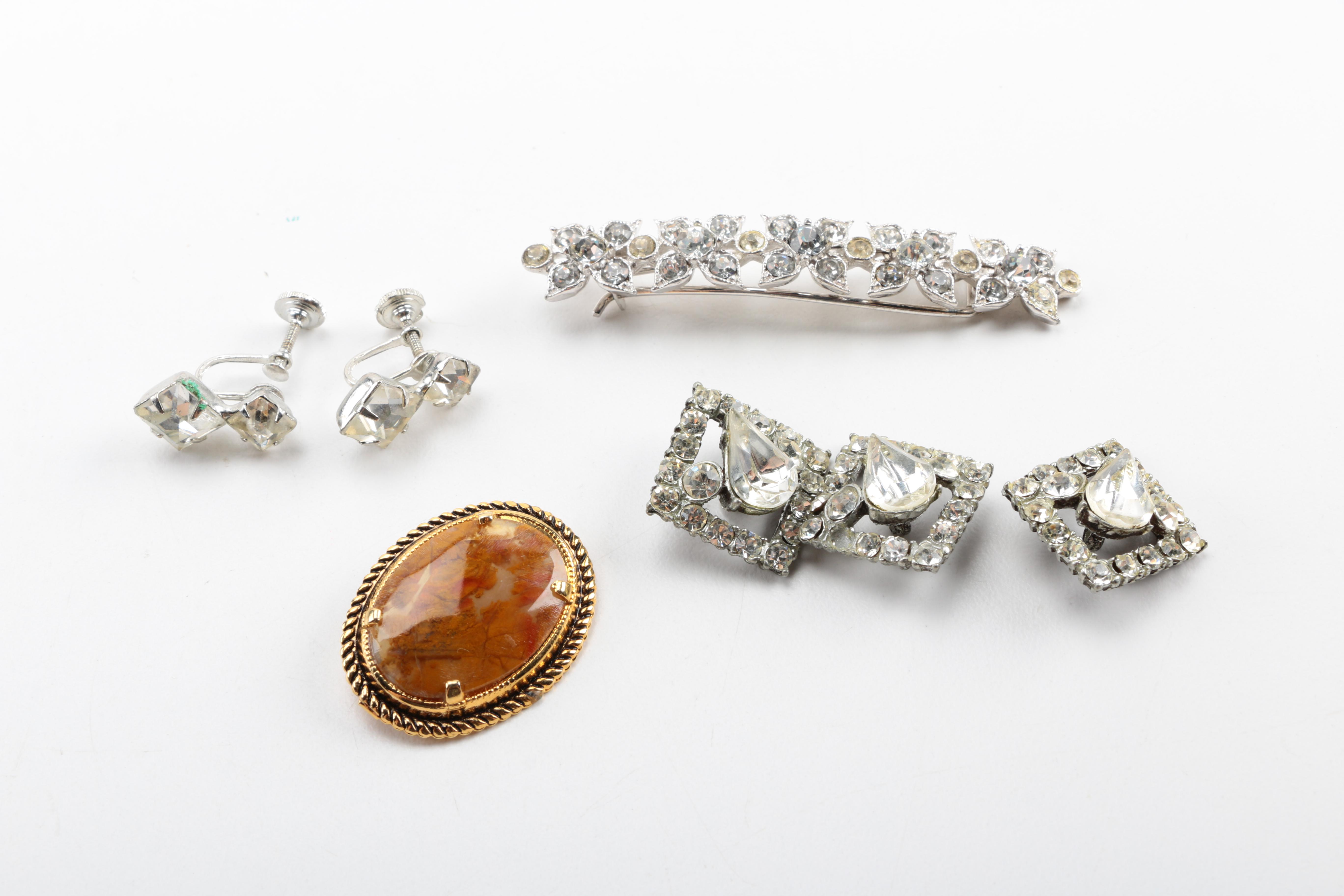 Assorted Costume Jewelry Including Sterling Silver Items