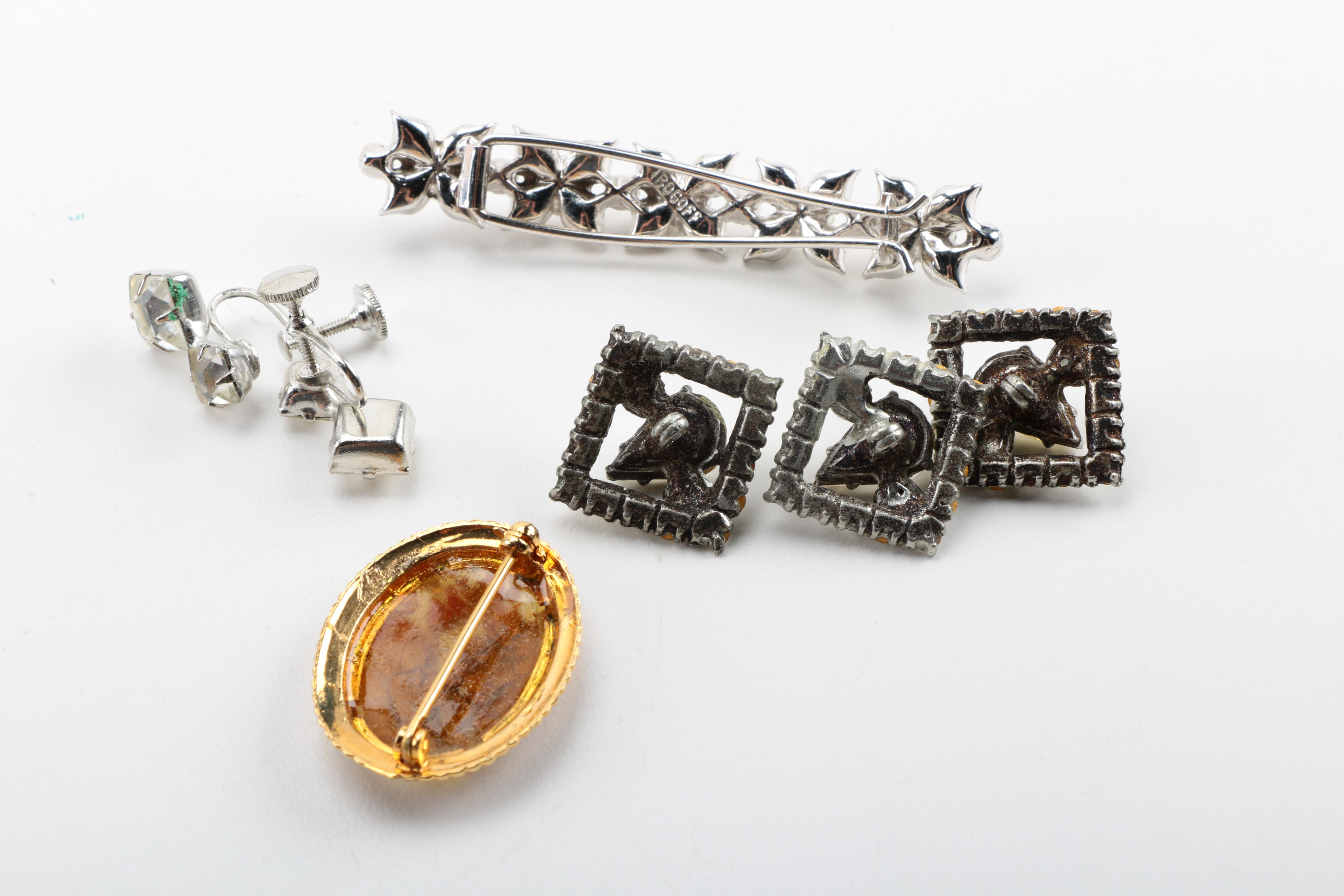 Assorted Costume Jewelry Including Sterling Silver Items