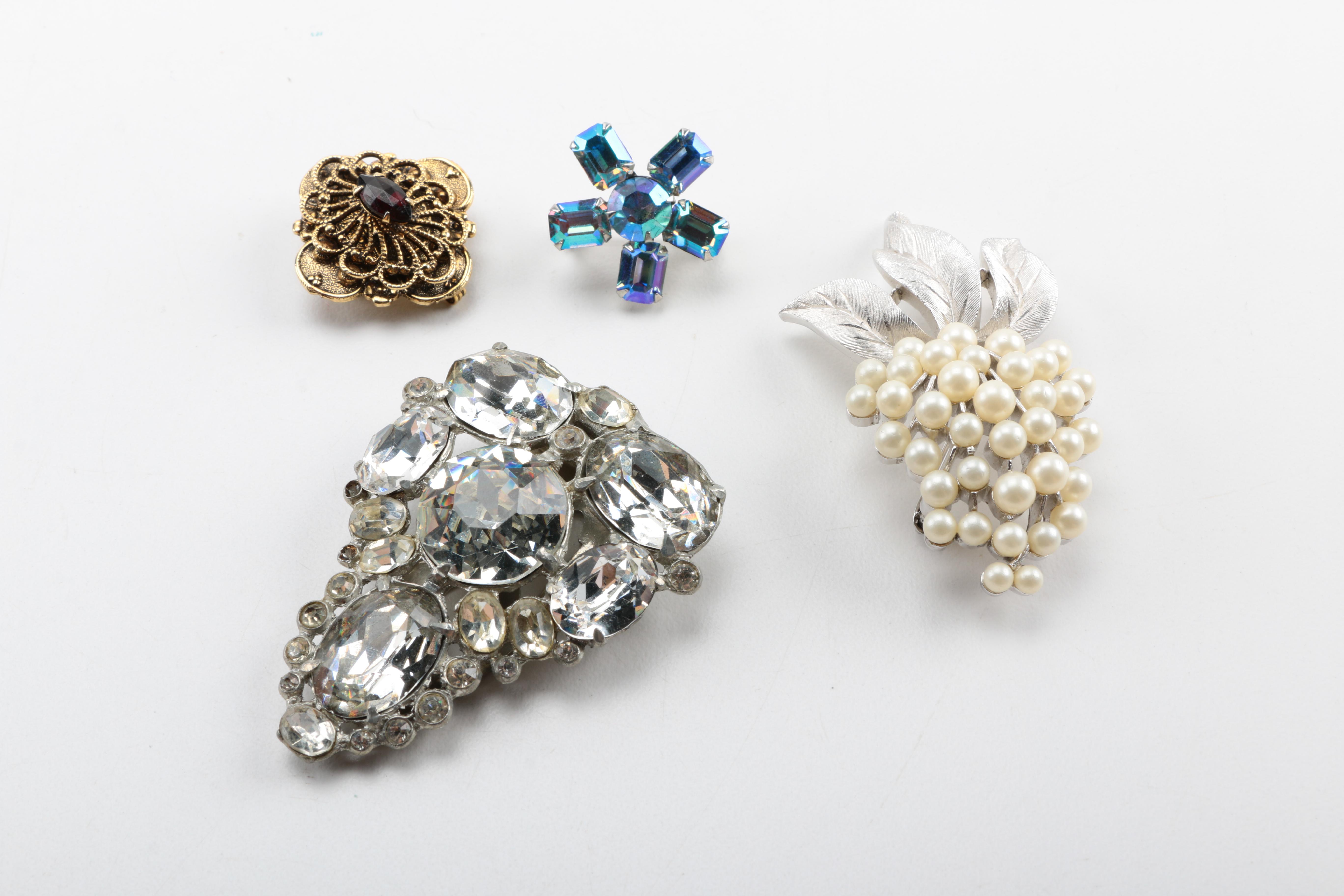 Assorted Costume Jewelry Including Sterling Silver Items