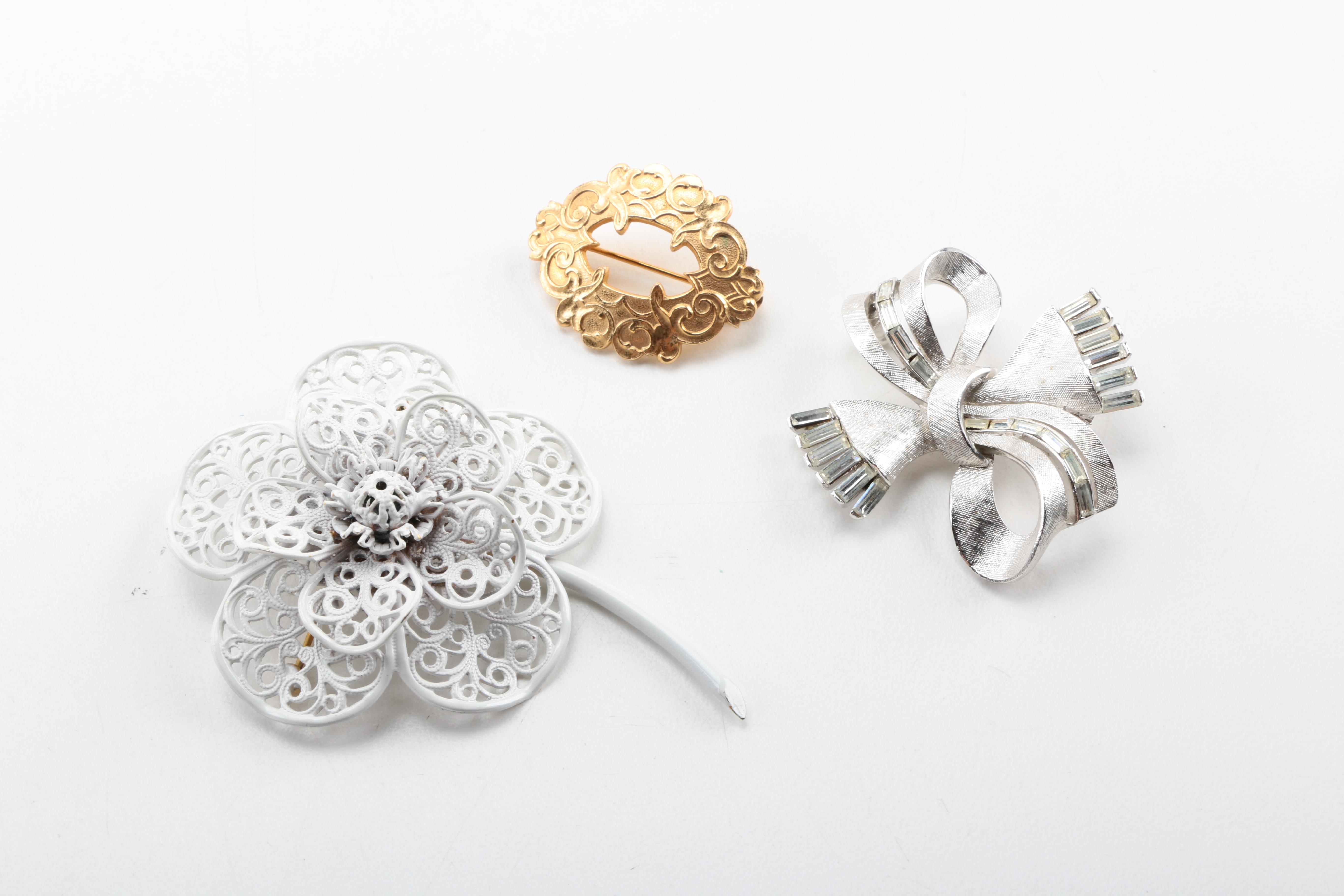 Assorted Costume Jewelry Including Sterling Silver Items