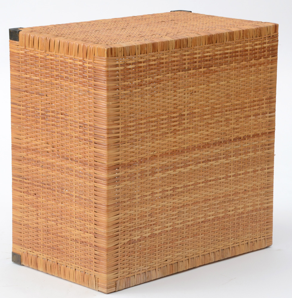 Mid Century Modern Wicker Cabinet