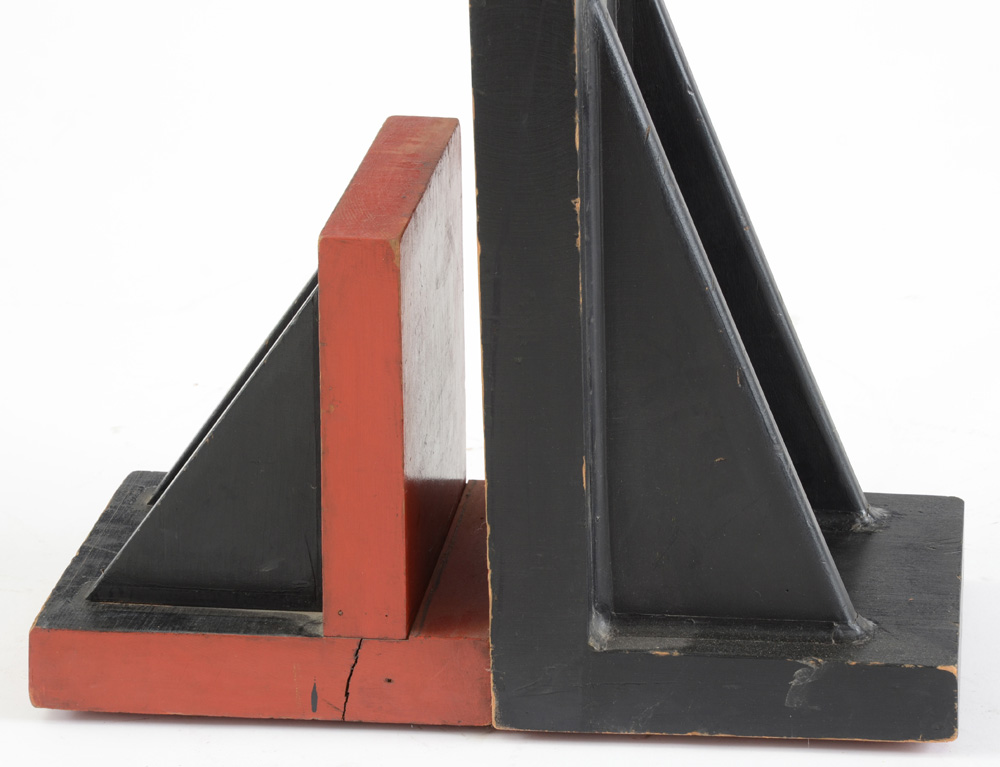 Vintage Painted Industrial Wood Pedestal