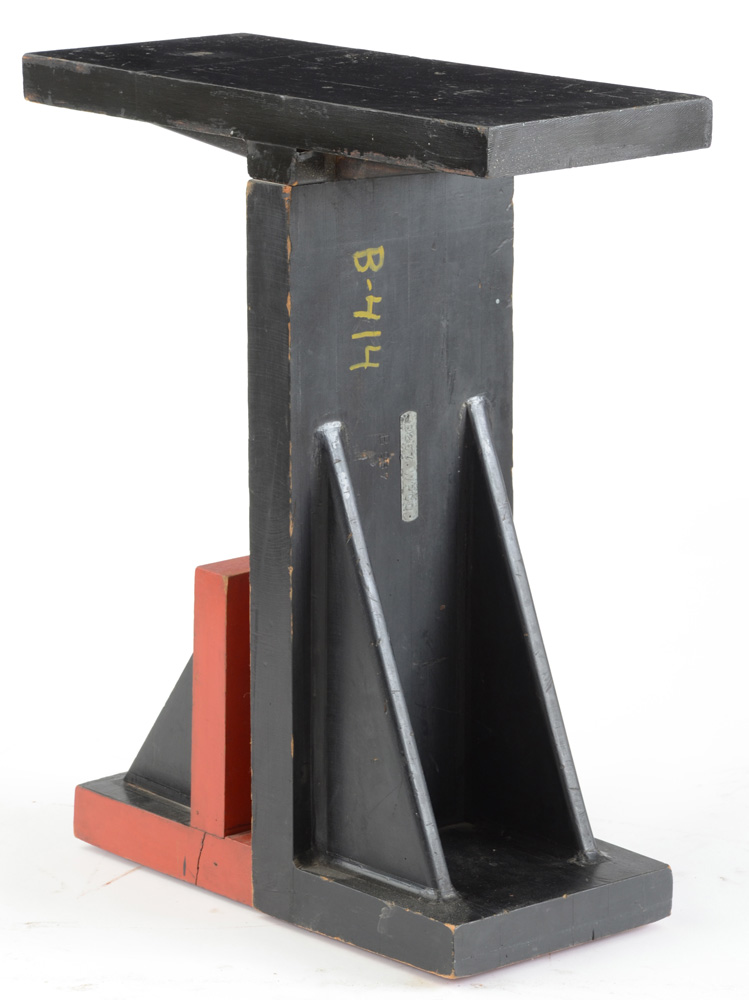 Vintage Painted Industrial Wood Pedestal