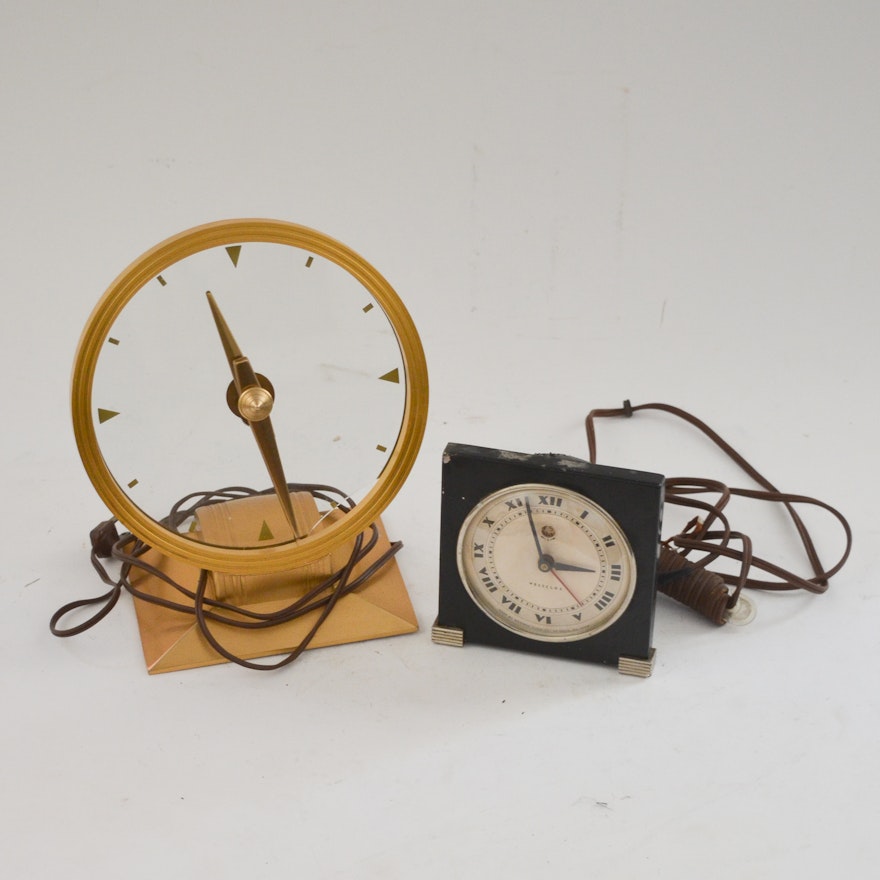 Vintage Electric Clocks Including a Jefferson "Golden Hour" Clock