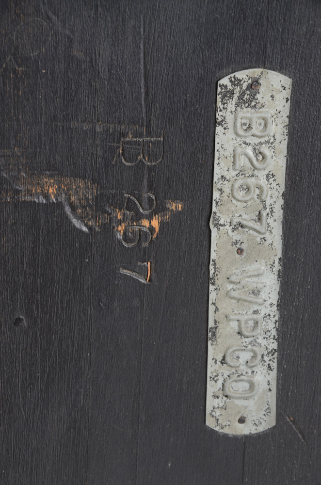 Vintage Painted Industrial Wood Pedestal