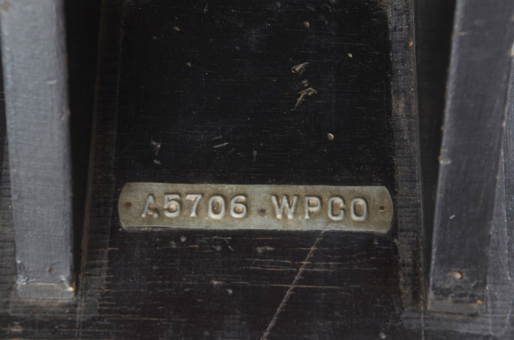 Vintage Painted Industrial Wood Pedestal