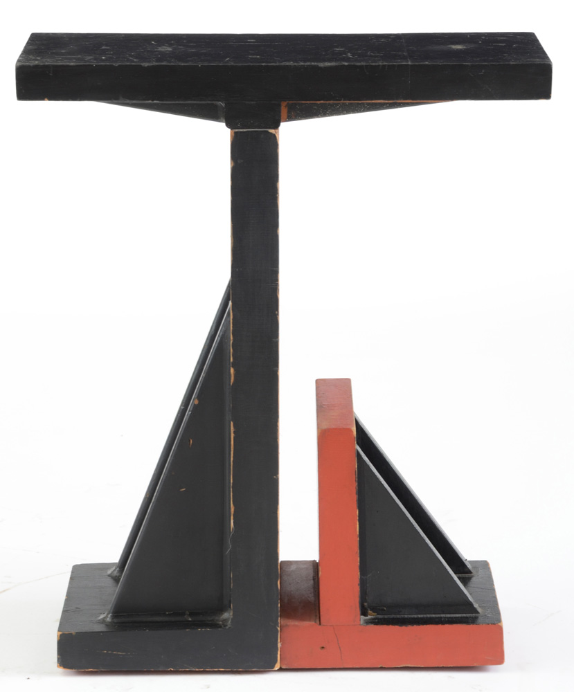 Vintage Painted Industrial Wood Pedestal