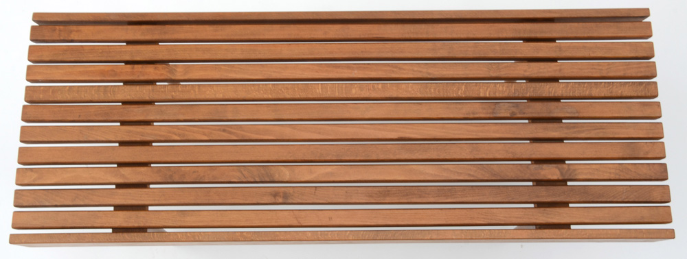 Mid Century Modern Slat Bench Coffee Table