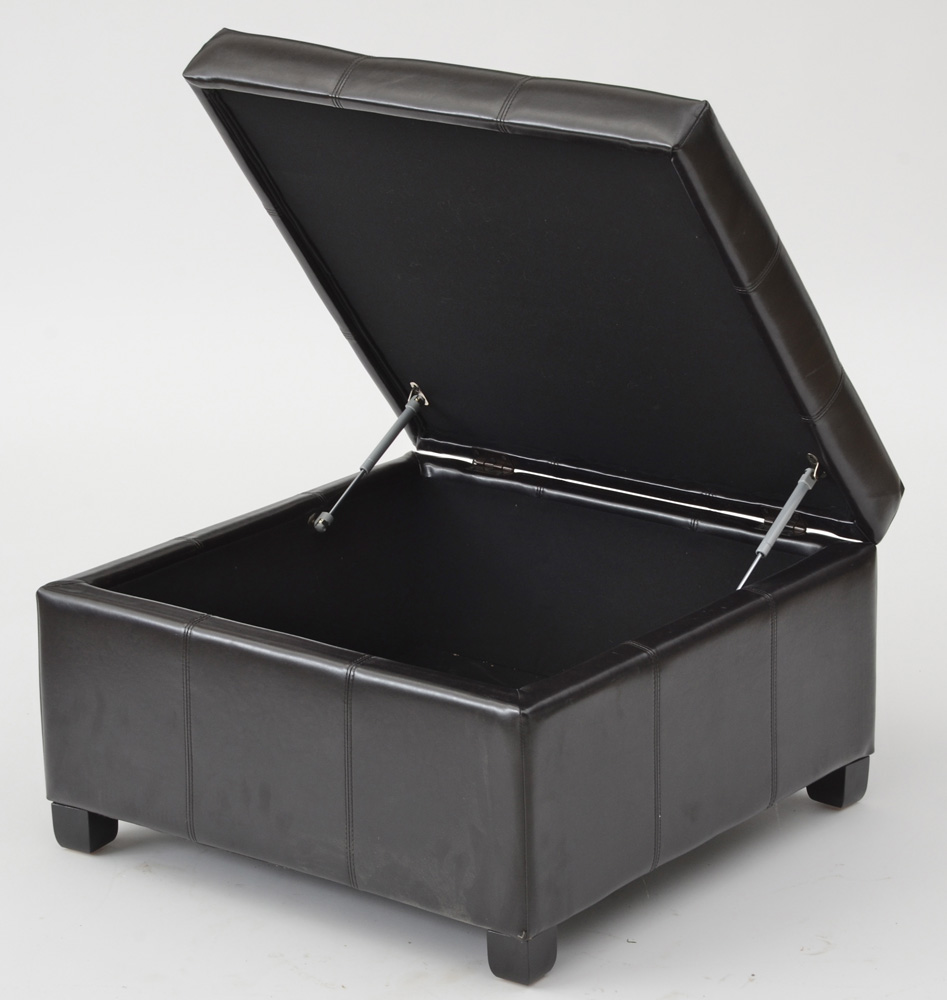 Tufted Black Ottoman