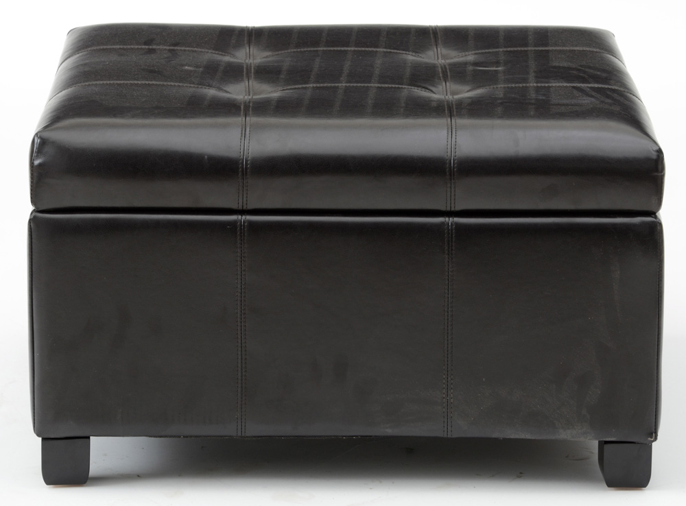 Tufted Black Ottoman
