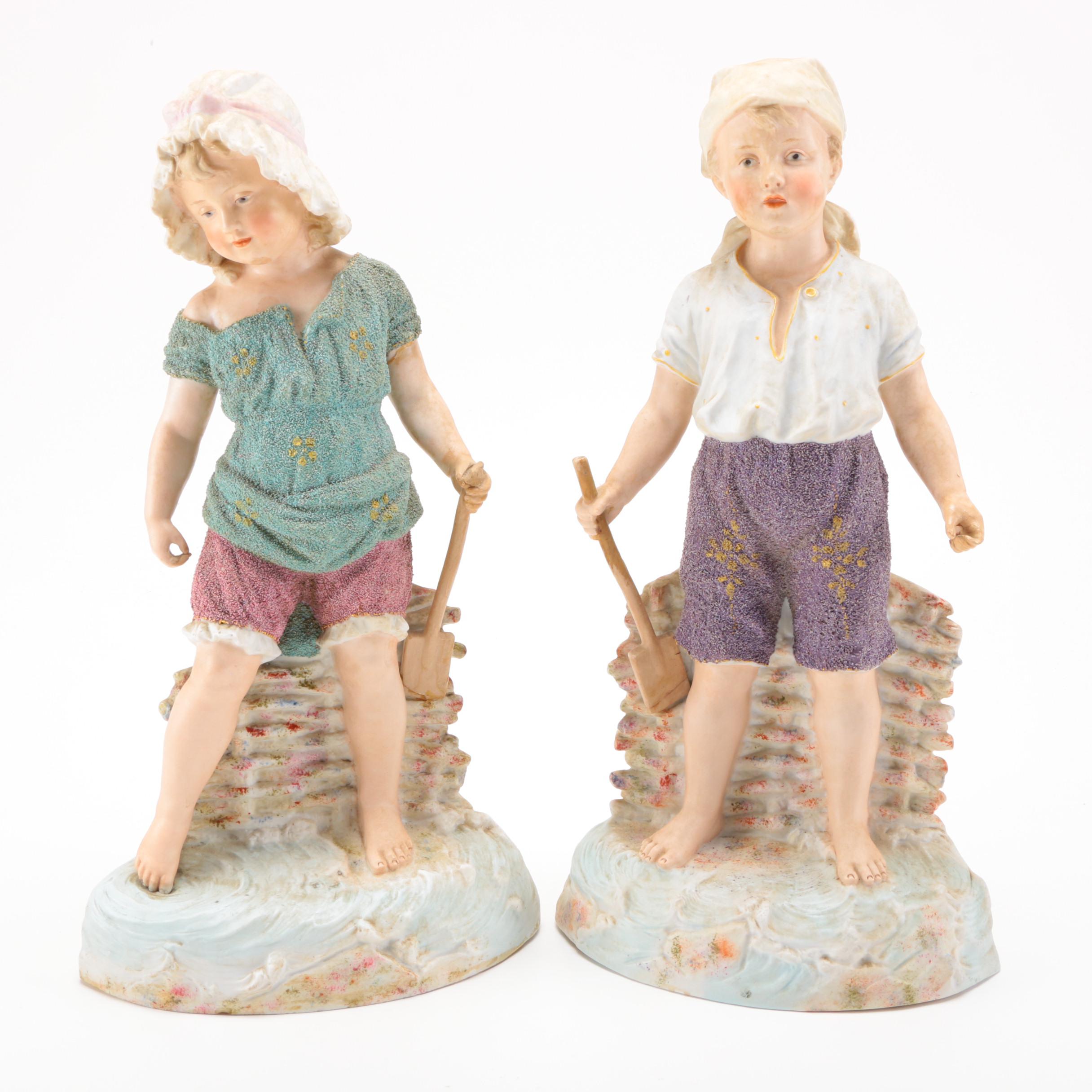 Gebrüder Heubach Porcelain Bisque Figurines