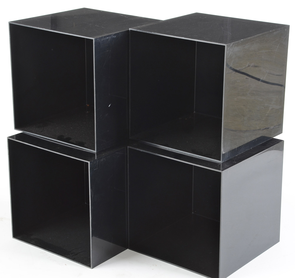 Black Plastic Storage Cubes