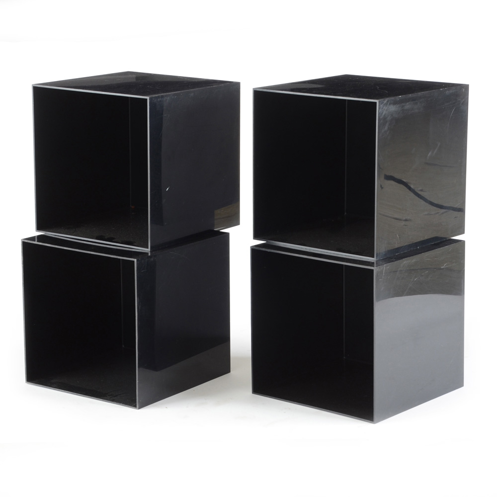 Black Plastic Storage Cubes